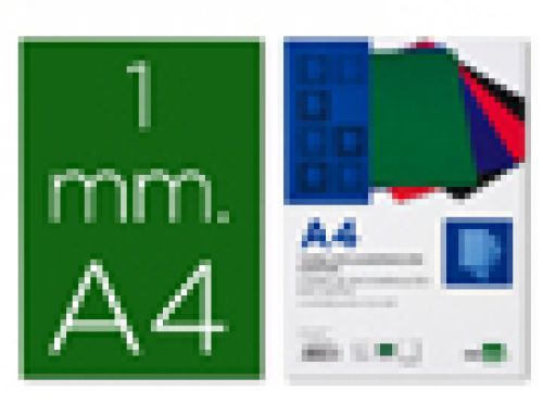 Capa de encadernacao liderpapel cartao din a4 1 mm verde pack de 50 unidades , Liderpapel , 64090 , 8423473640900